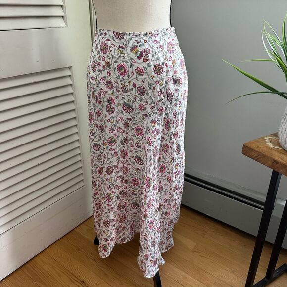 ISABEL MARANT Womens Skirt 40 US Large Lisanne Ditzy Floral Asymmetric Midi - Picture 1 of 12